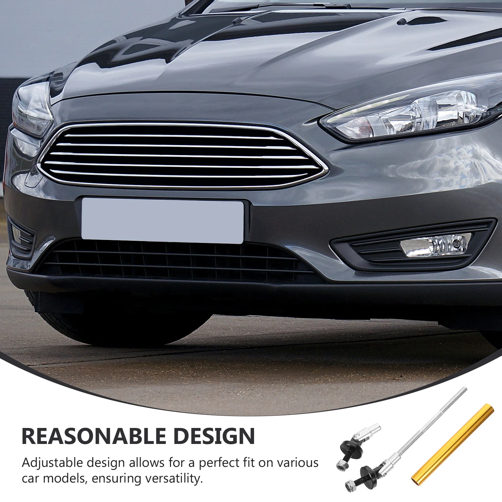 

Car Front Bumper Lip Strut Rod Adjustable Aluminum Alloy Front Splitter Support Racing Splitter Rod for Improved Handling and