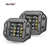 ERUS 2x5 ""barra de luz LED de trabajo de montaje empotrado todoterreno 12V 24V 40W haz de luz LED vainas barra de luz para coche camión Atv Jeep faro