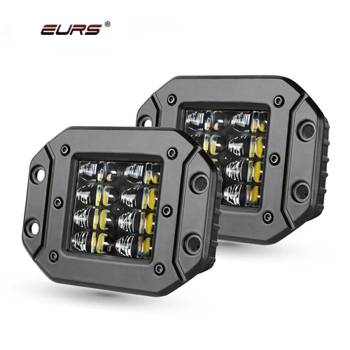 Imagen 1 del producto ERUS 2x5 ""barra de luz LED de trabajo de montaje empotrado todoterreno 12V 24V 40W haz de luz LED vainas barra de luz para coche camión Atv Jeep faro