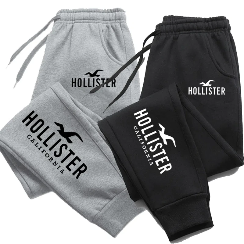 Men Women Hollister Printed Casual Trousers Sports Jogging Pants Sweatpants Harajuku Fashion Street Pants S-4XL Men's Trousers