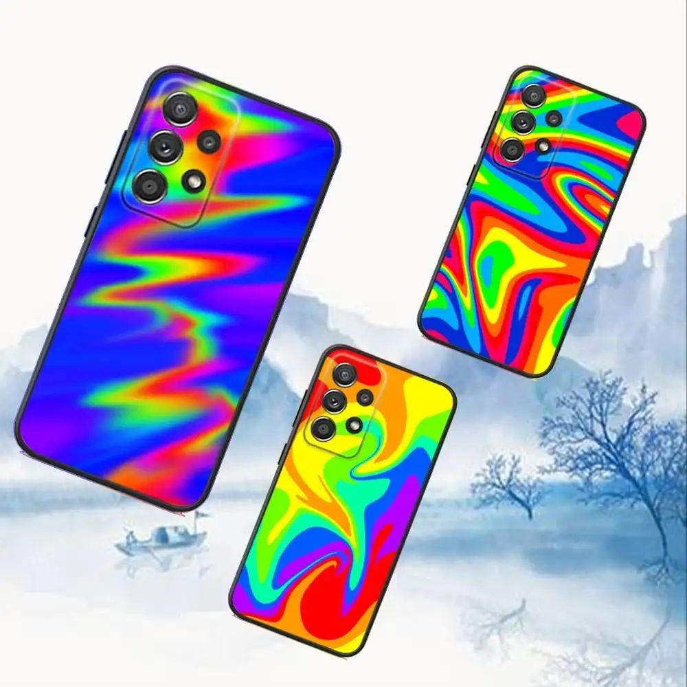 

P-Psychedelic Trippy Art Phone Case For Samsung S25,S24,S21,S22,S23,S30,Ultra,S20,Plus,Fe,Lite,Note,10,9,5G Black Cover