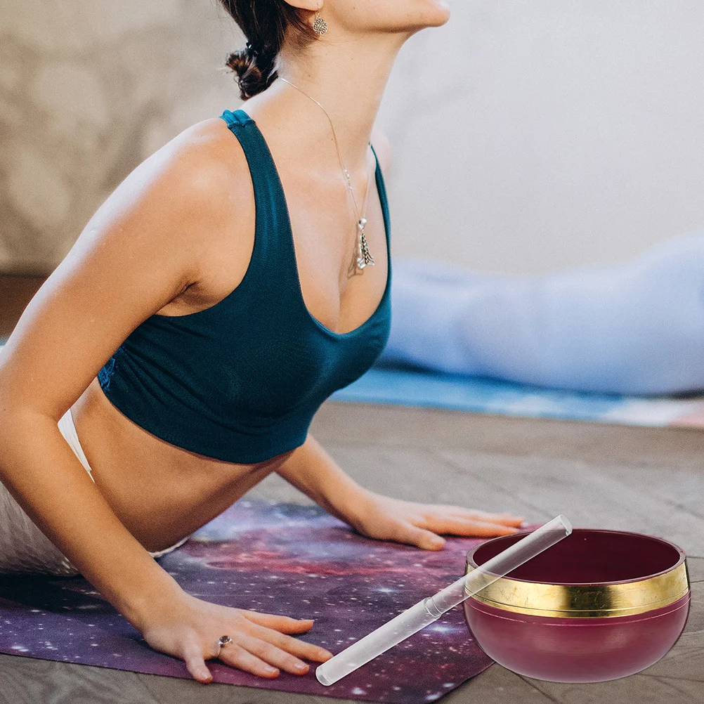 

Singing Pyramid Stick Meditation Tool Creative Transparent Design Yoga Sound Mallet Practical for Beginners Stylish