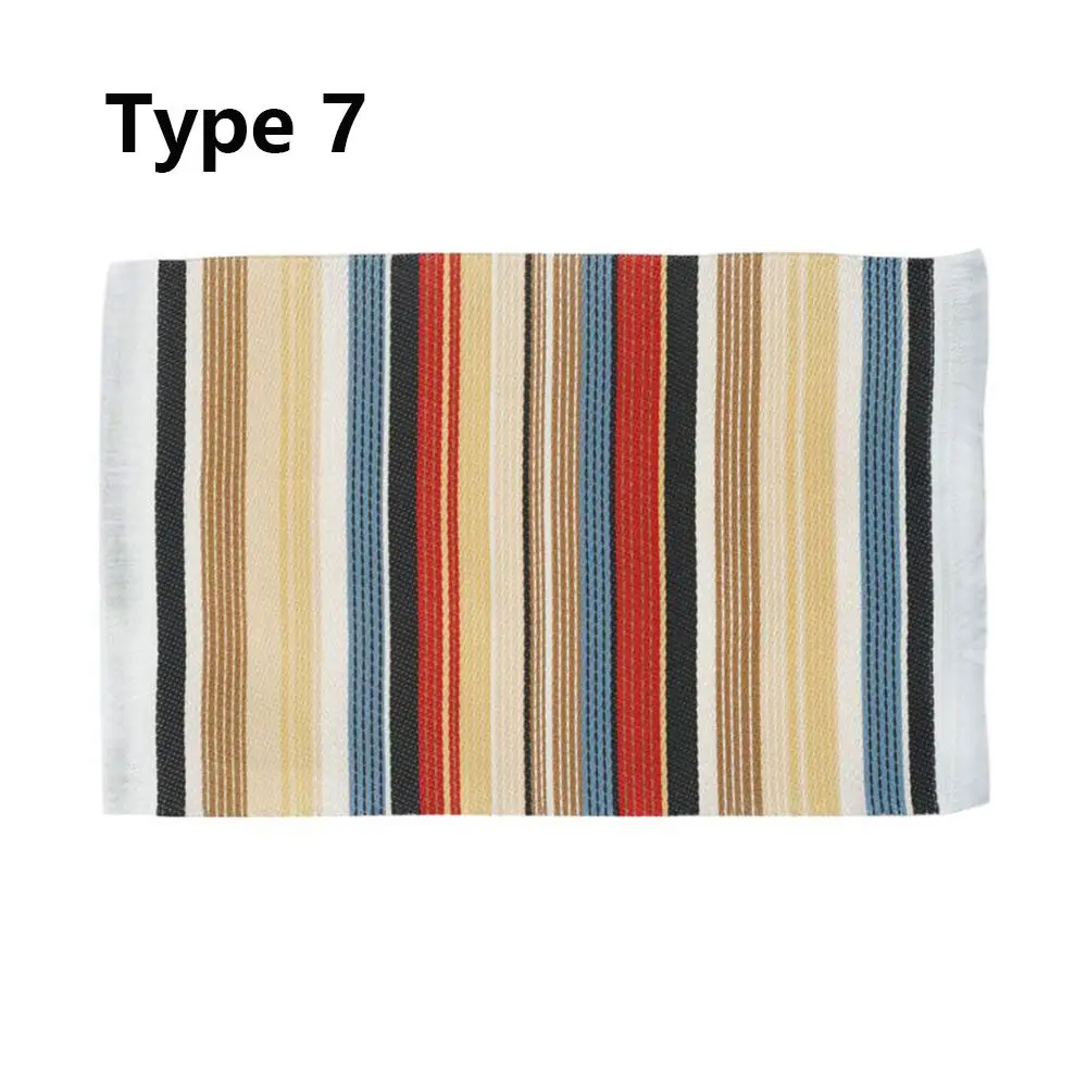 Floral Pattern Mat Turkish Style Playing House Dollhouse Carpet Miniature Weaving Rug  Accessories Floor Coverings