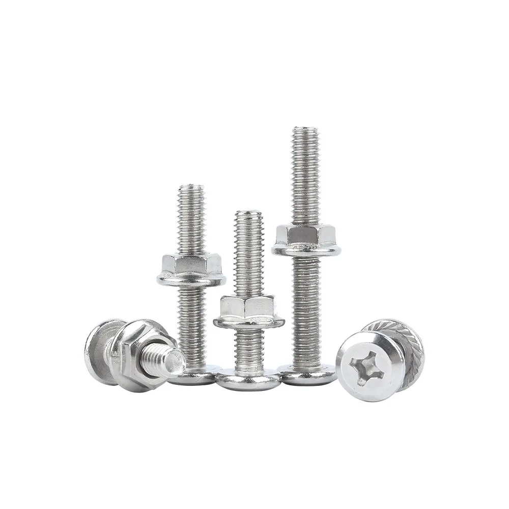 

304 stainless steel inverted flat head Phillips screw nut set