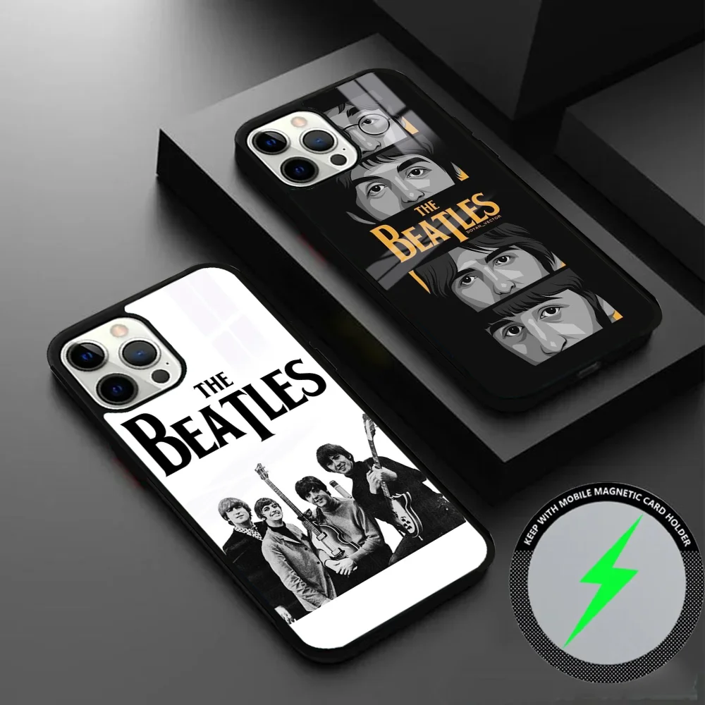 The B-Beatles R-Rock Band Phone Case For IPhone 16 15 14 13 12 11 Pro Max Plus Mini Magsafe Mirror Wireless Magnetic Cover