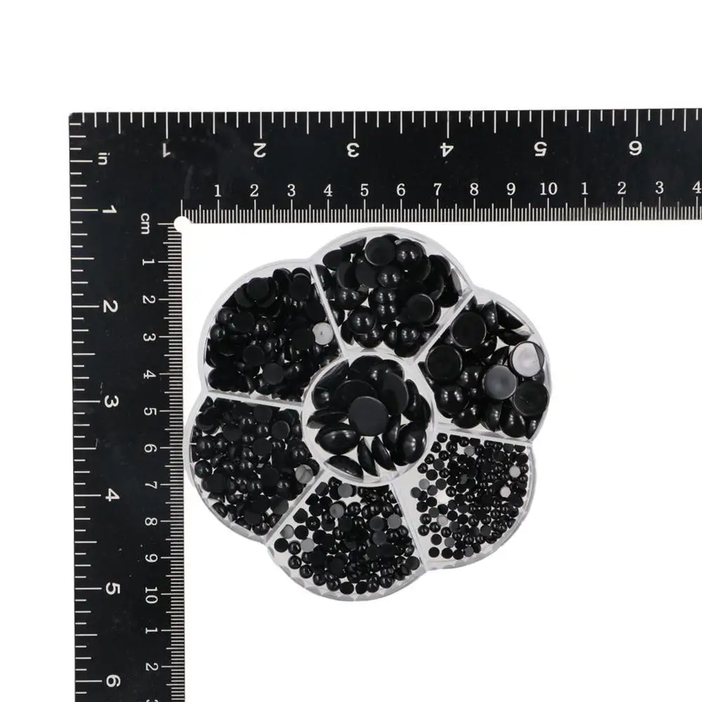 

1 Box Round Round Flat Black Eyes Handmade DIY Eyes Amigurumi 3-12MM Plastic Plastic Safety Eyes Making