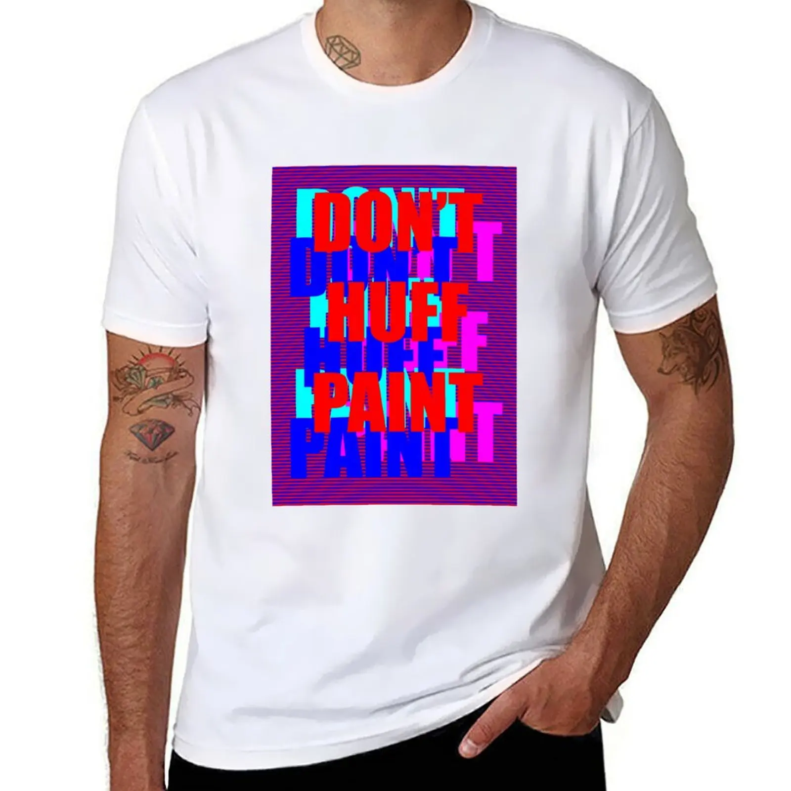 

Don't Huff Paint T-Shirt t shirt men 100% cotton luxury brand t shirts for man pack white T-Shirt