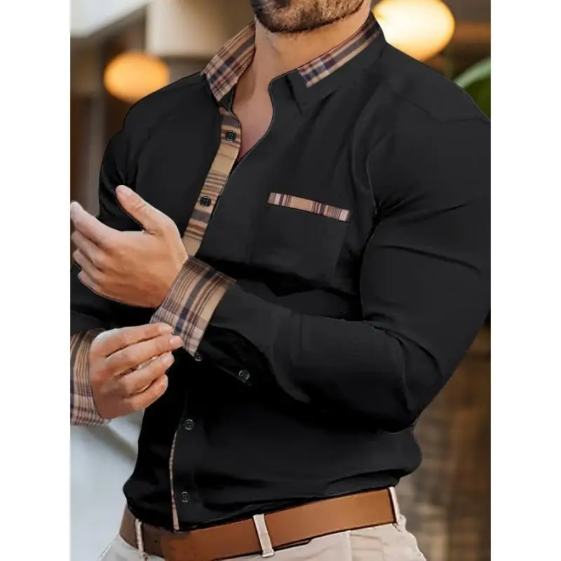 

Men's Long Sleeve Printed Shirt Floral Print Comfortable Casual Style Short Sleeve Embroidered Logo Versatile Fit for All Sea...