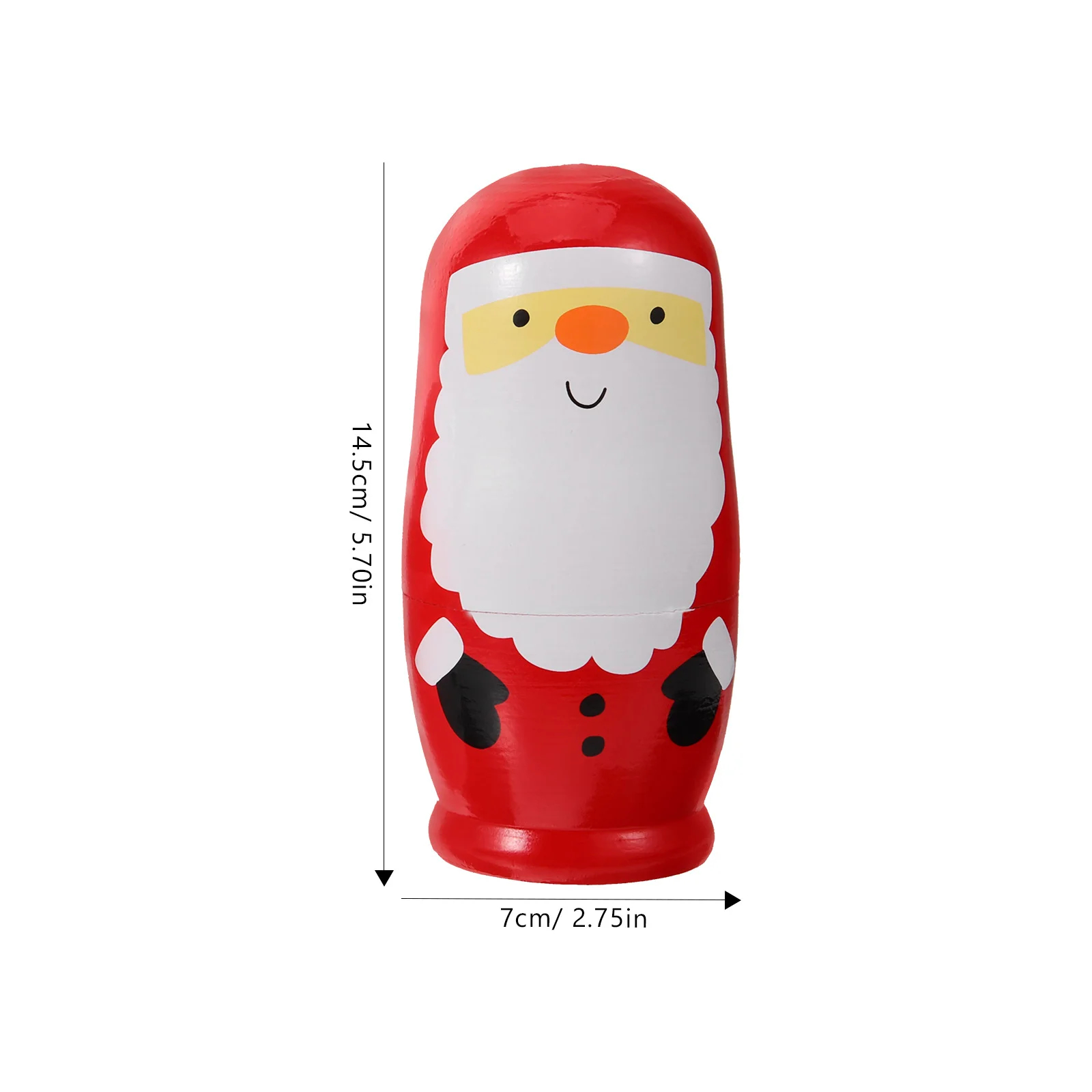 6pcs Lovely Santa Claus Russian Nesting Dolls Handmade Wooden Matryoshka Toys Colorful Wood Baby Toy Gift for Kids