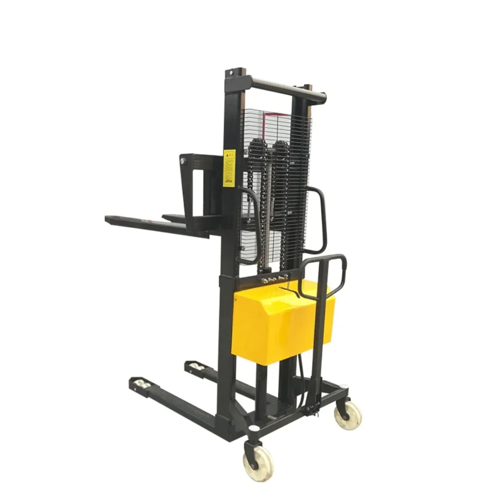Semi-electric stacker hydraulic forklift remote control small battery lift