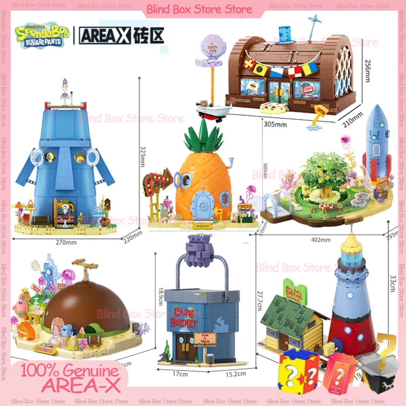 

Areax Губка Боб Бикини Нижняя часть Строительный блок Мировая серия 6 шт. Строительные блоки Слепая коробка Игрушка Украшение рабочего стола Детские фанаты Подарок
