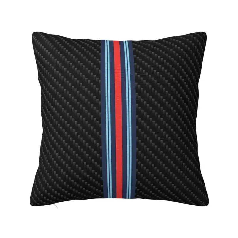 

Custom Carbon Fiber Martini Stripes Pattern Pillow Case 45x45cm Nordic Cushion Cover Soft Pillowcase