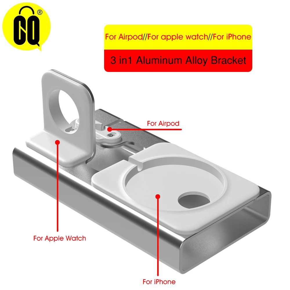 

3 in1 Aluminum Alloy Bracket For iPhone14 Max 14Pro 13ProMax 13Pro 11Pro and for iWatch Series SE/8/7/6/5/4/3/2/1 and For Airpod