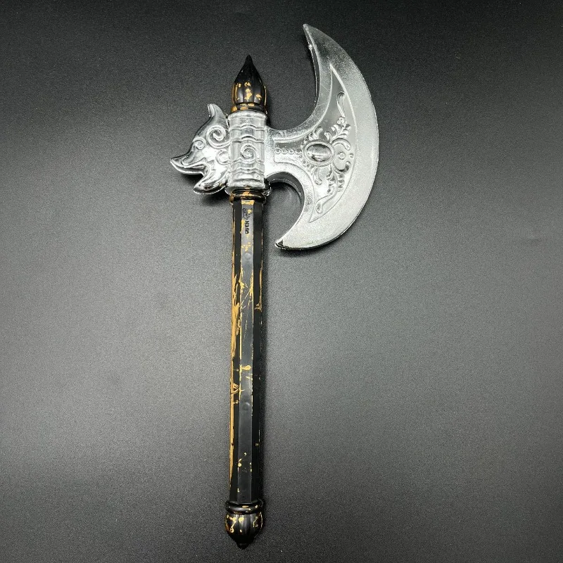 30cm/11.8in Plastics Axe Model Props Cosplay Halloween Game Peripherals Collectible Accessories Ornaments Boy Gifts Outdoor Toys