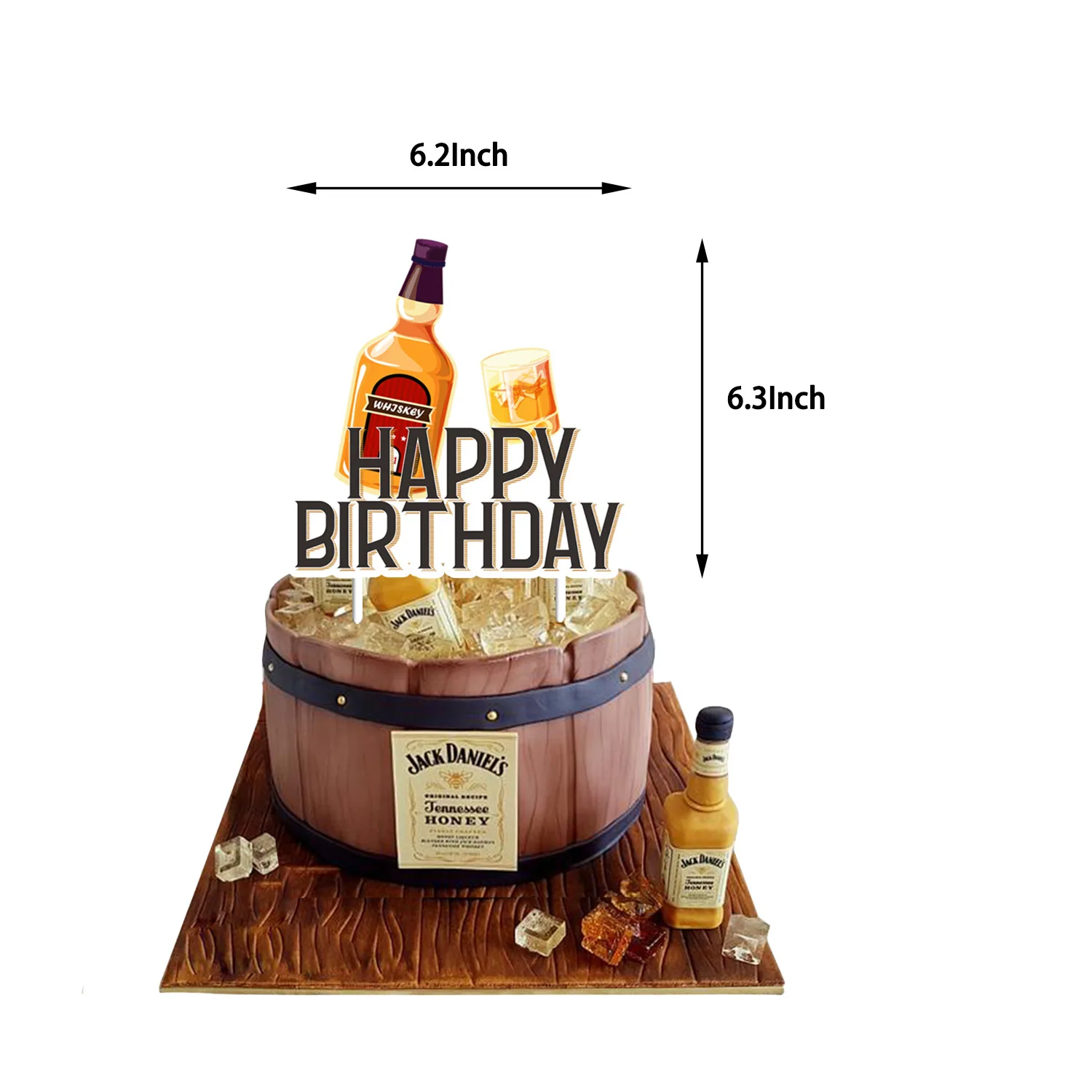 Whiskey-Cupcake-Topper im Alter von bis zur Perfektion, Partyzubehör für Whiskey-Party-Mann, 40. und 50. alles Gute zum Geburtstag, Backzubehör – Detail 4
