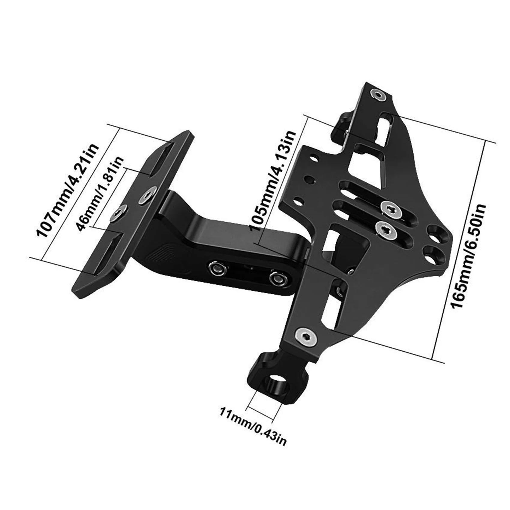 

Exclusive Universal Motorcycle Fender Eliminator Motorcycle License Plate Holder Fender Eliminator Rear Tail Light Bracket Black