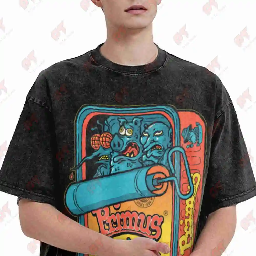 Primus Tour 2024 Collection Vintage Washed Tee Pure Cotton T-Shirt