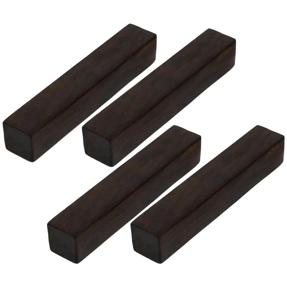 4 Pcs Black Calligraphy Paper Weights 11cm Rectangular Smooth Durable Chinese Study Four Treasures Desk