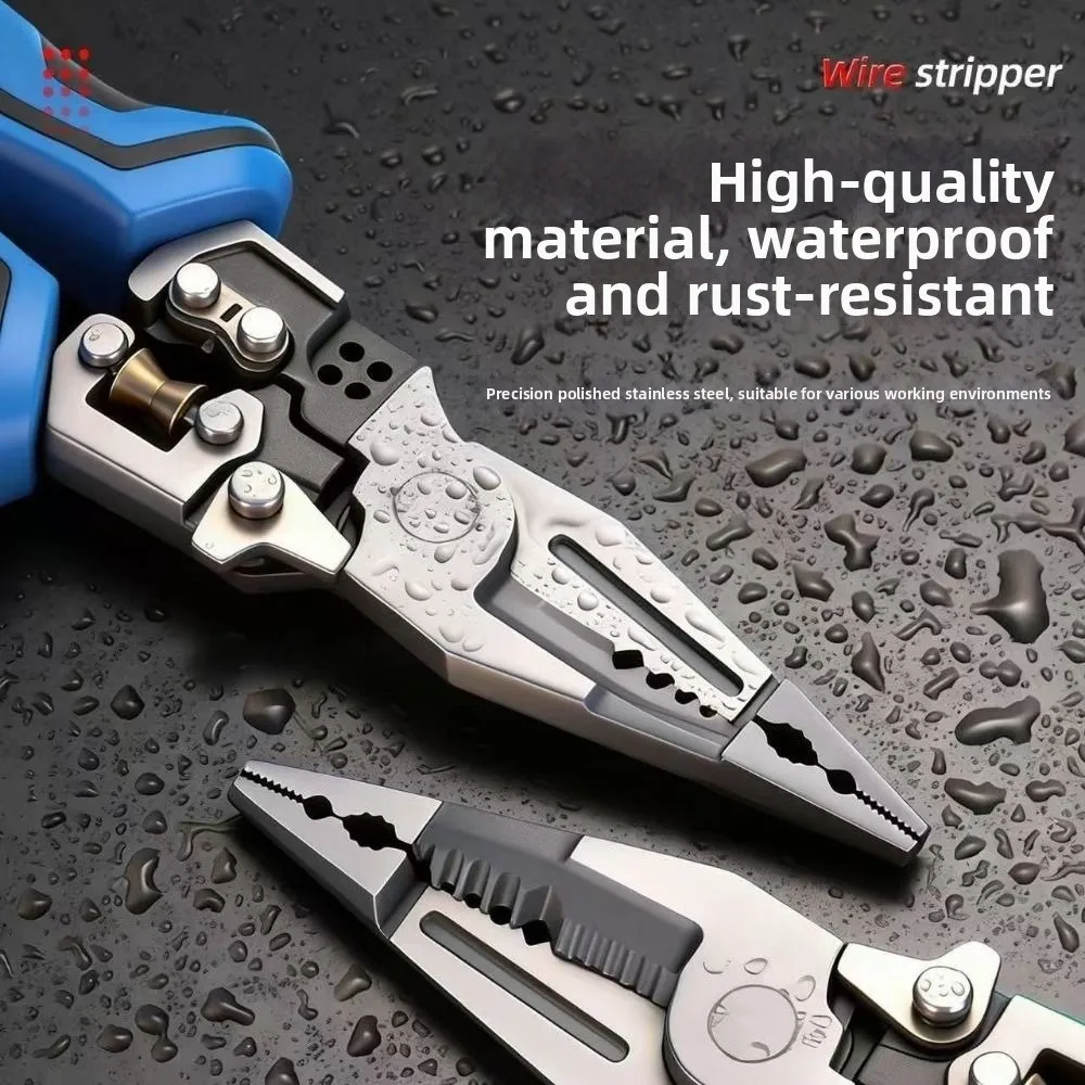 Multifunctional Wire Stripping Pliers Digital Display Peeling And Crimping Wire Stripper Non-slip Handle Cables Crimping