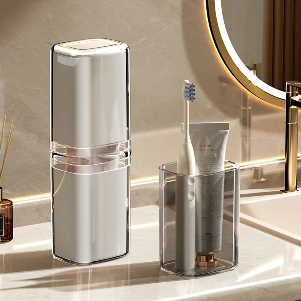

Square Travel Toothbrush Case Portable Mouthwash Cup Toothbrush Cups Travel Tooth Storage