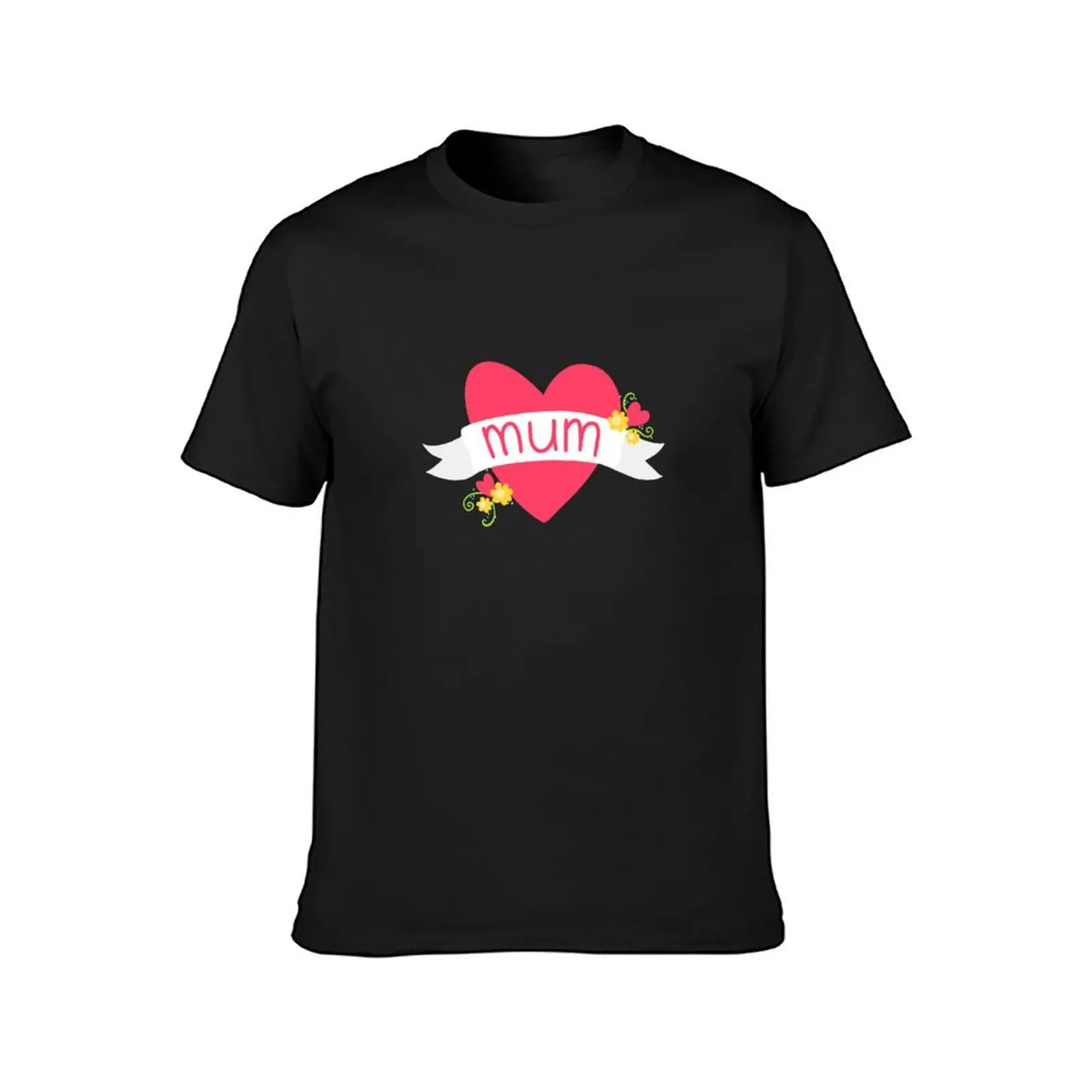 Mum Love Heart T-Shirt anime clothes boys whites for a boy sports fans mens plain t shirts