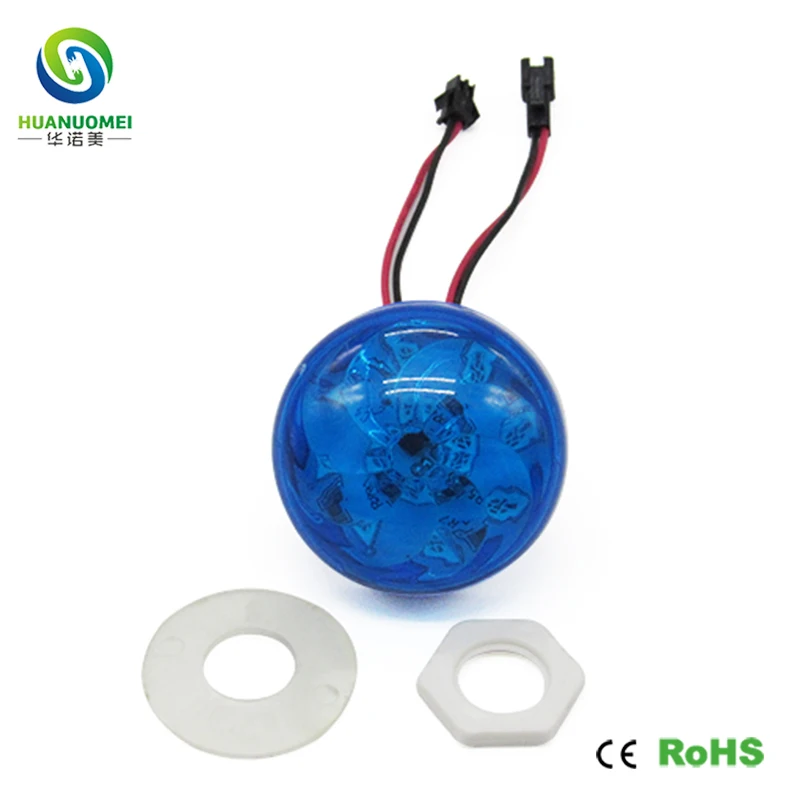 Hot 60mm 12LEDs Single Color Blue LED Module Light Source 2835 SMD Amusement Ride Park Lamp Waterproof IP67 AC24V Outdoor Blub