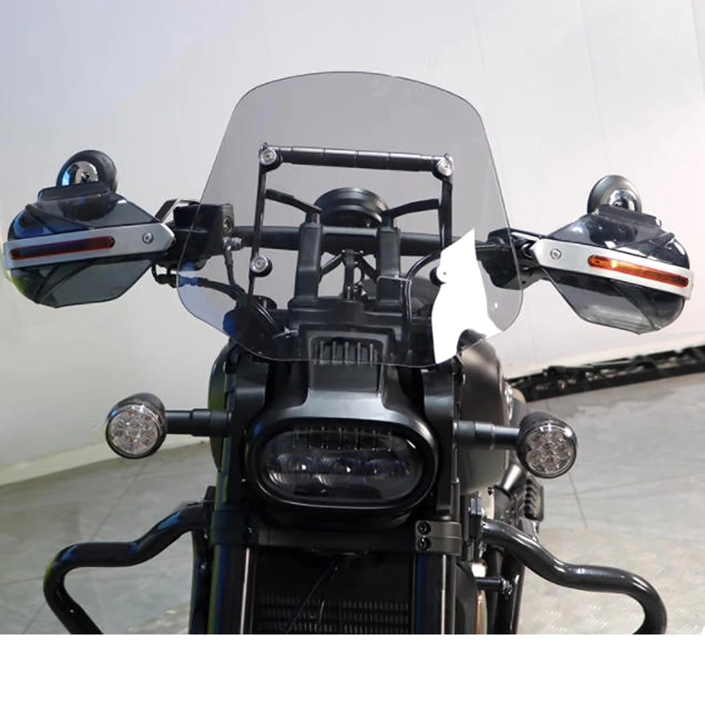 For QJMOTO SRV600 QJ600-12B Hand Guard Modification Handle Windshield with LED Light Hand Guard Accessories