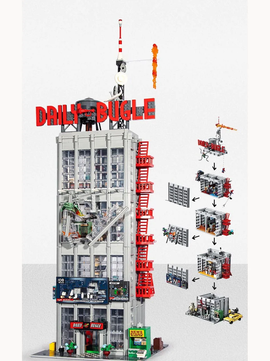 In stock With Original Box 76178 The Bugle Building Of Daily Buglet 3772 PCS Building Blocks Bricks