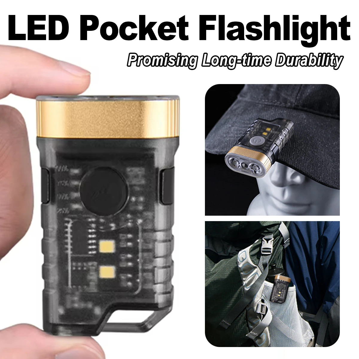 

Multifunction Dimming Flashlight Tiny Keychain Rechargeable Waterproof Mini Usb With Magnet Powerful Clip On Pocket Portable Led