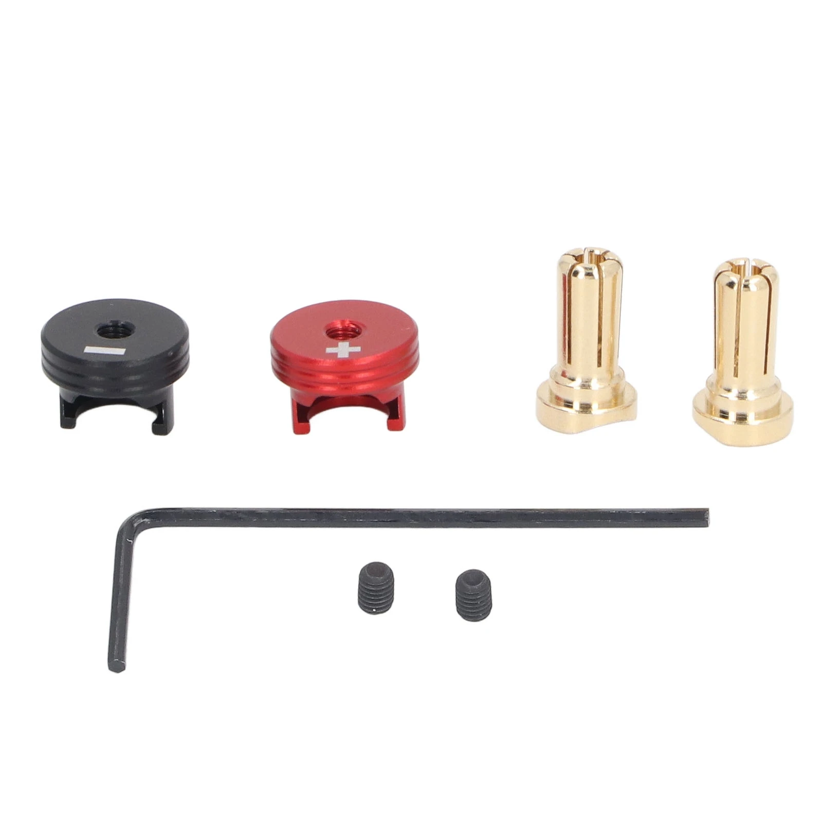 2PCS RC Battery Heatsink Plugs Grips Set Banana Plug Connectors Grips Mount for 1/10 Off Road Truck RC Crawler Cars Accessory Pa