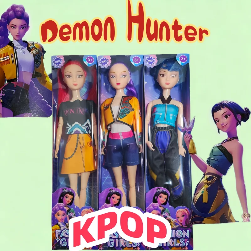 

30cm NEW Anime KPop Demon Hunters Doll Vinyl Toy Rumi Mira zoi Character vinyl mask figurine Birthday Gift Fan Club Gifts
