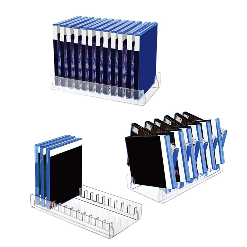 

ABFY-CD Holder 4 Pack, Clear Acrylic CD Organizers, CD Display Rack Holds For Media Shelf Storage And Organization