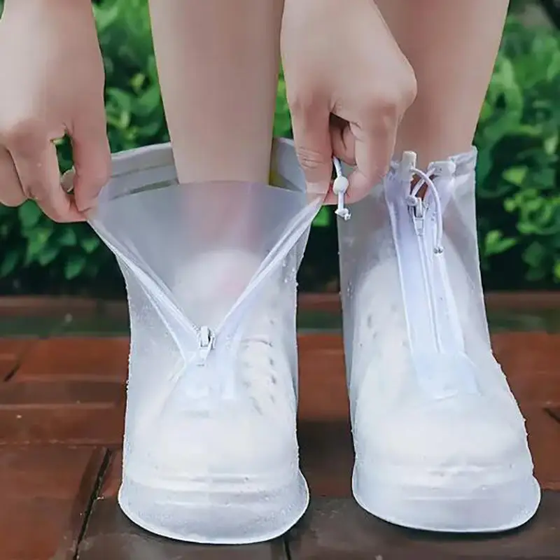 

1 Pair Waterproof Shoe Covers Non-slip Reusable Rain Snow Boot Women Men Outdoor Rainy Reusable Quality Non-slip Shoe Cover