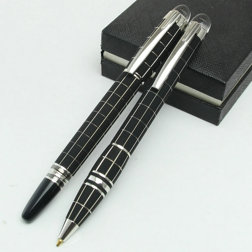 High Quality Luxury MB Rollerball Pen Black/Blue/Silver Metal Monte Fountain Pens High Quality Writing Office with Serial Number