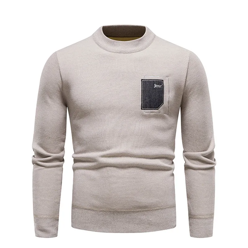 Nuovi Pullover da uomo autunno inverno O collo maglioni lavorati a maglia uomo tinta unita Casual maglieria calda Kintting Pullover maglione uomo