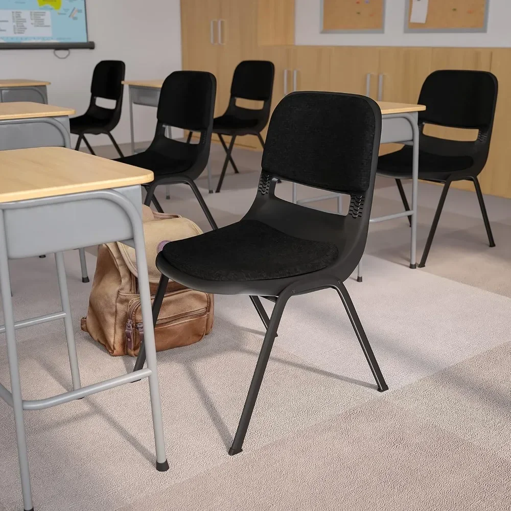 

Padded Ergonomic Shell Student Stack Chair - Classroom/Guest Chair