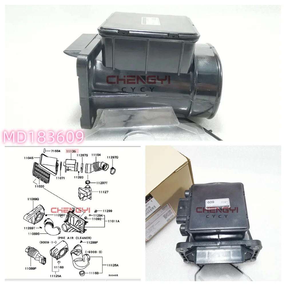 Auto Air Flow Meters MD183609 E5T06071 MAF Sensors For Pajero Montero V31W V43W V45W N43W K65T