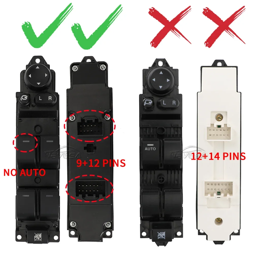 No Auto GS1E-66-350A Left LHD For Mazda 6 Mazda6 GH 2007 2008 2009 2010 2011 2012 Power Window Switch Control Button GS1E66350A