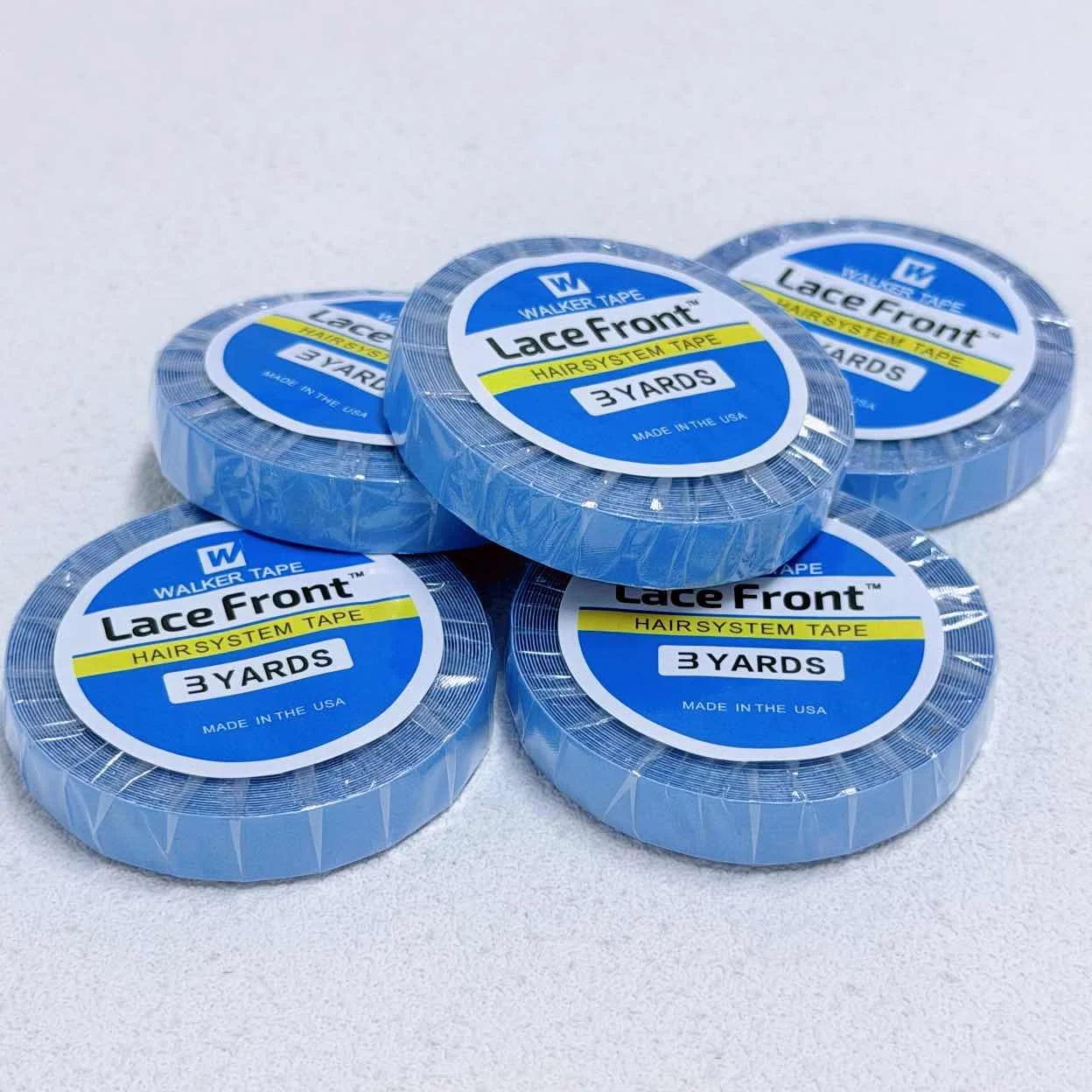 3YARDS Blue Double-Sided Wig Tape Adhesive Hair Extensions Styling Tools Lace Front Hair Systems Tape for Wig Maintenance