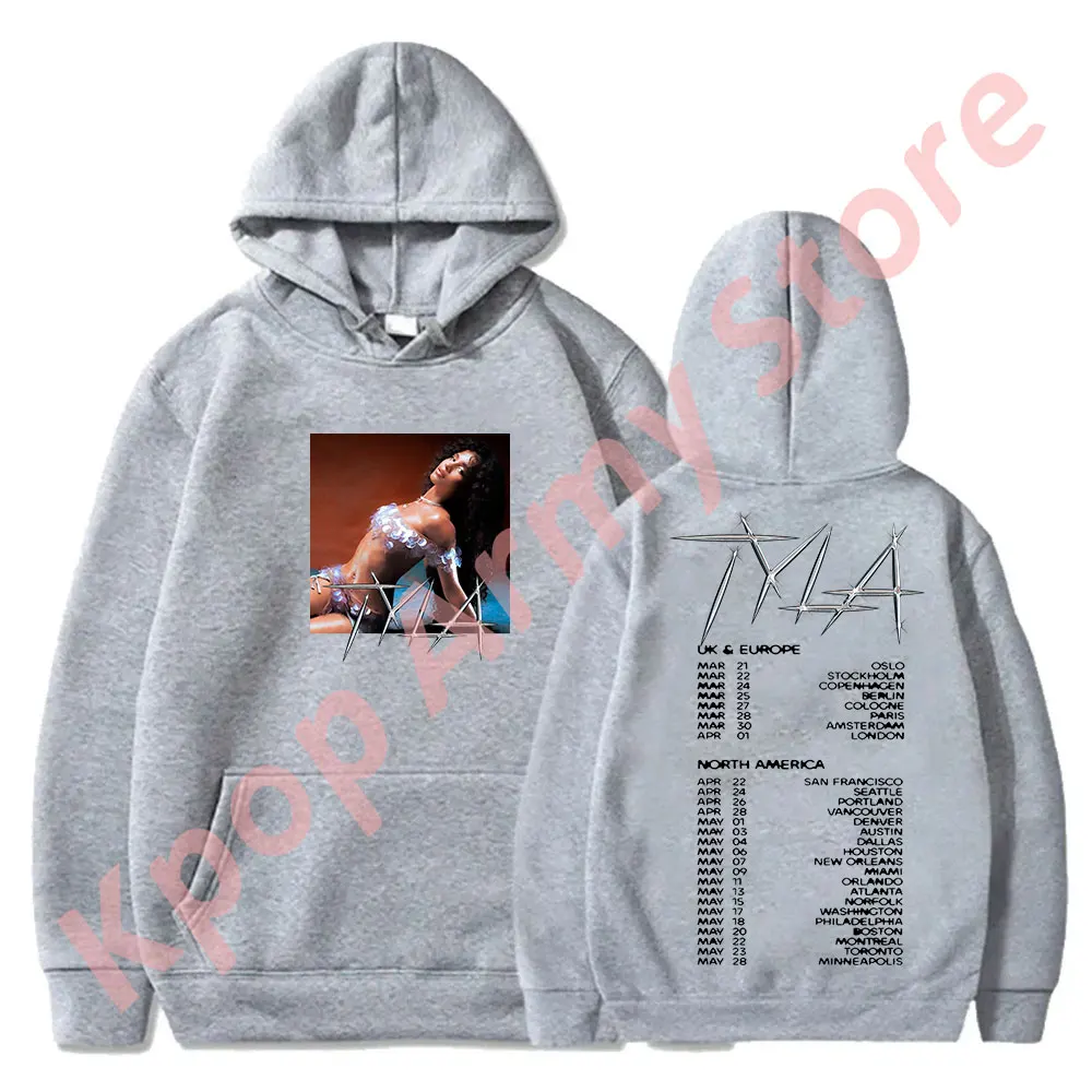 Толстовки Tyla 2024 Tour Merch, новые женские и мужские модные повседневные пуловеры для косплея