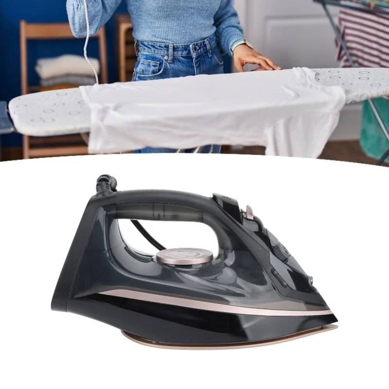 Steam Iron Handheld Portable Wet Dry Ironing 300 Microsteam Holes 380ML Stainless Steel Steam Iron For Cotton Wool Polyester