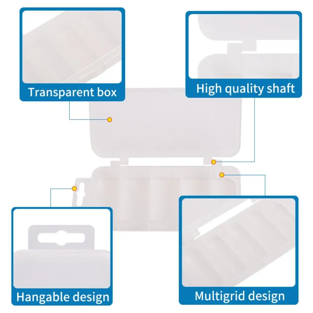 

5 Compartments Fishing Lure Box Waterproof Multifunctional Lure Storage Box Plastic Portable Fishing Tackle Case Fishing Tools