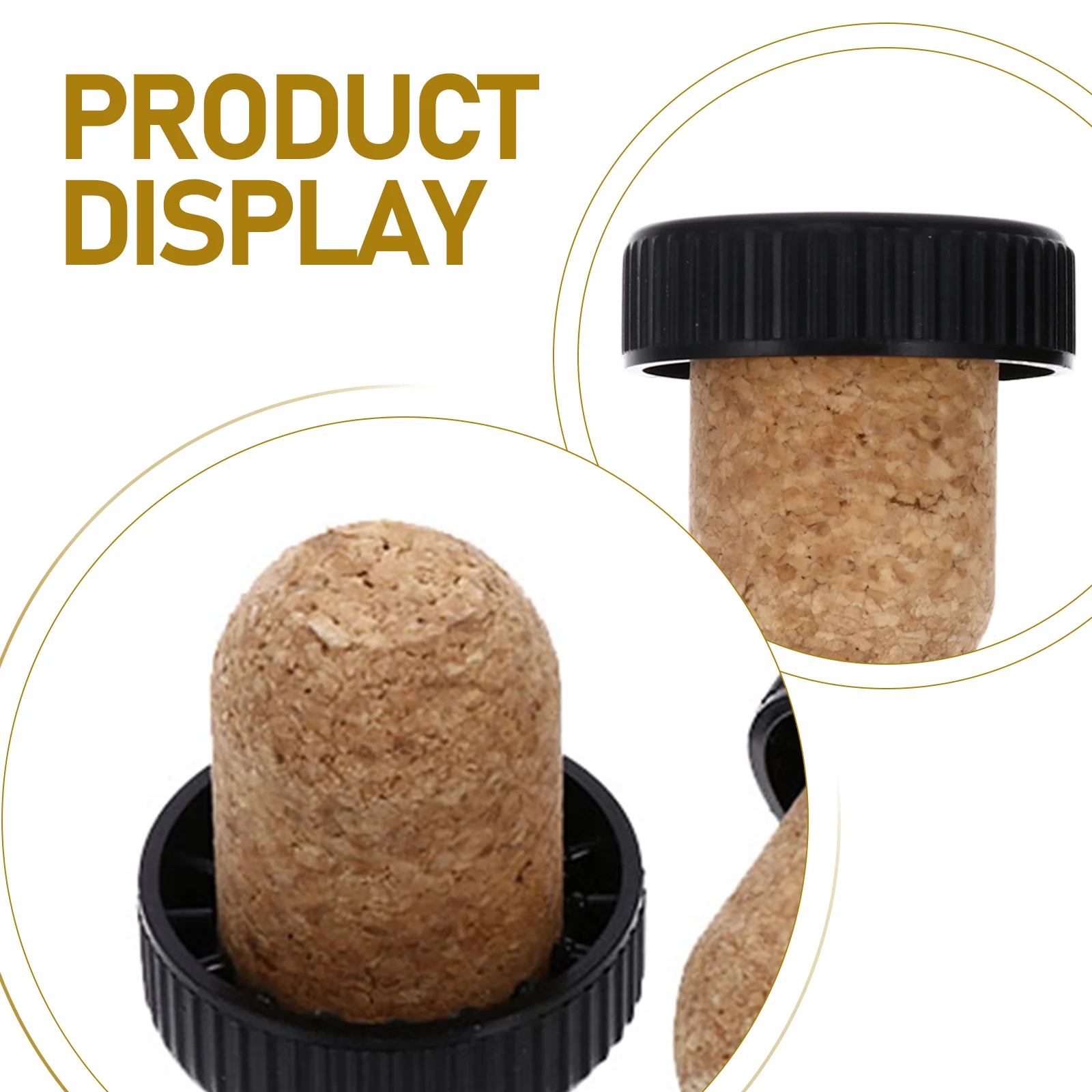 10pcs Bottle Stopper Cork Stoppers Corks Cap Saver Wooden Bottles Sealing Plug Reusable sealer Beverage Topper Accessories