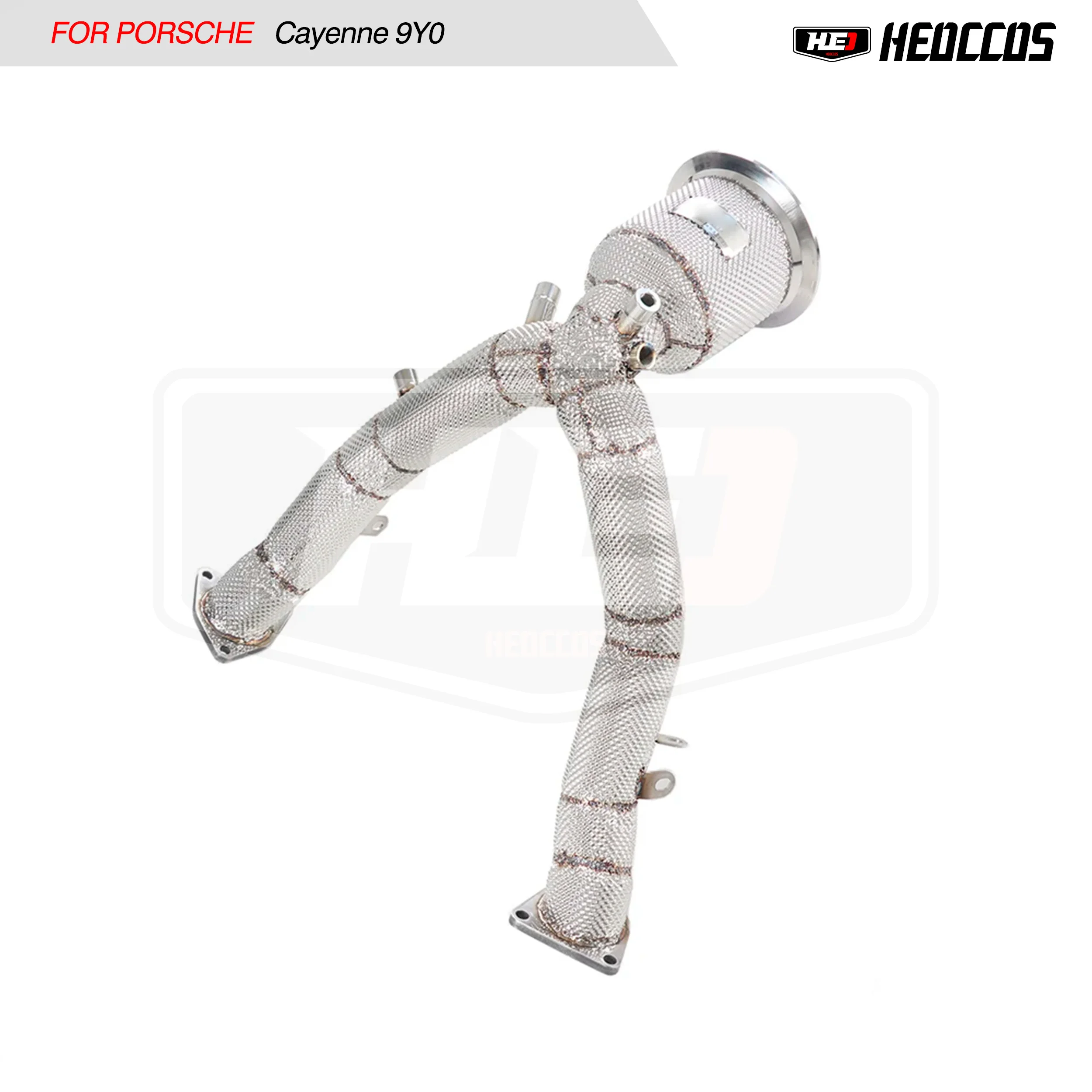 HEO Manufacture Stainless Steel Exhaust pipes Exhaust Downpipe For PORSCHE Cayenne 9y0 exhaust Header shield