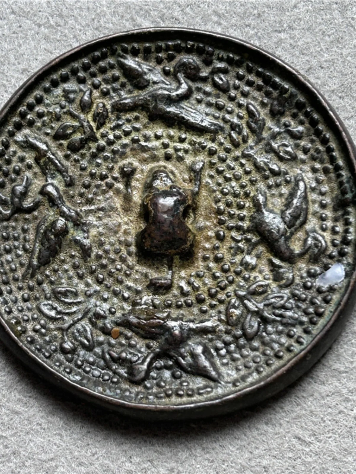 

Bronze Mirror: Tang Dynasty, Han Bronze Mirror, Exquisite and Mellow (Four Divine Beasts)