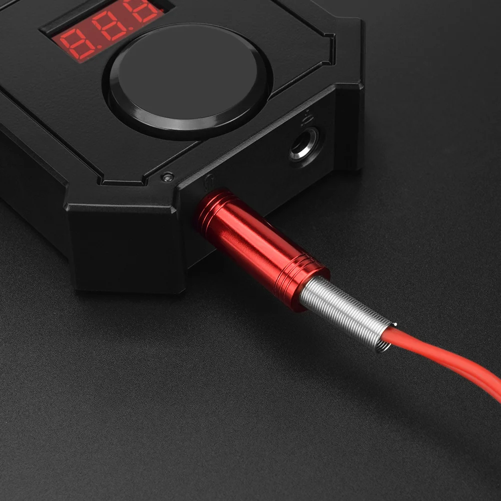 

1pc Silicone Steel Hook Line Dual-Core Tattoo Machine Cord High Flexibility Stable Voltage Clip For Tattoo Supply Tools