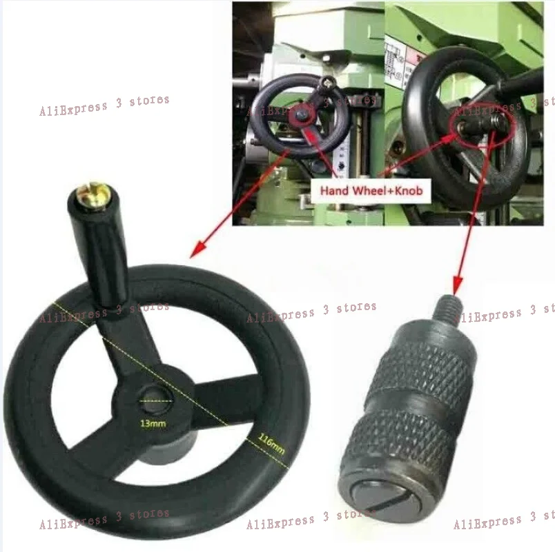 Imagem -02 - Roda Manual de Alimentação de Pena e Conjunto de Botão Reverso de Alimentação Dianteira B125 para Bridgeport
