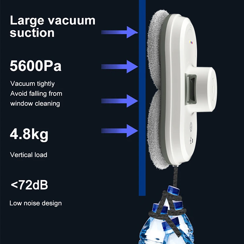 Purerobo W - R1 Робот - пылесос Электрический очиститель окон Робот Умное управление Автоматическая очистка стекла Высокое всасывание