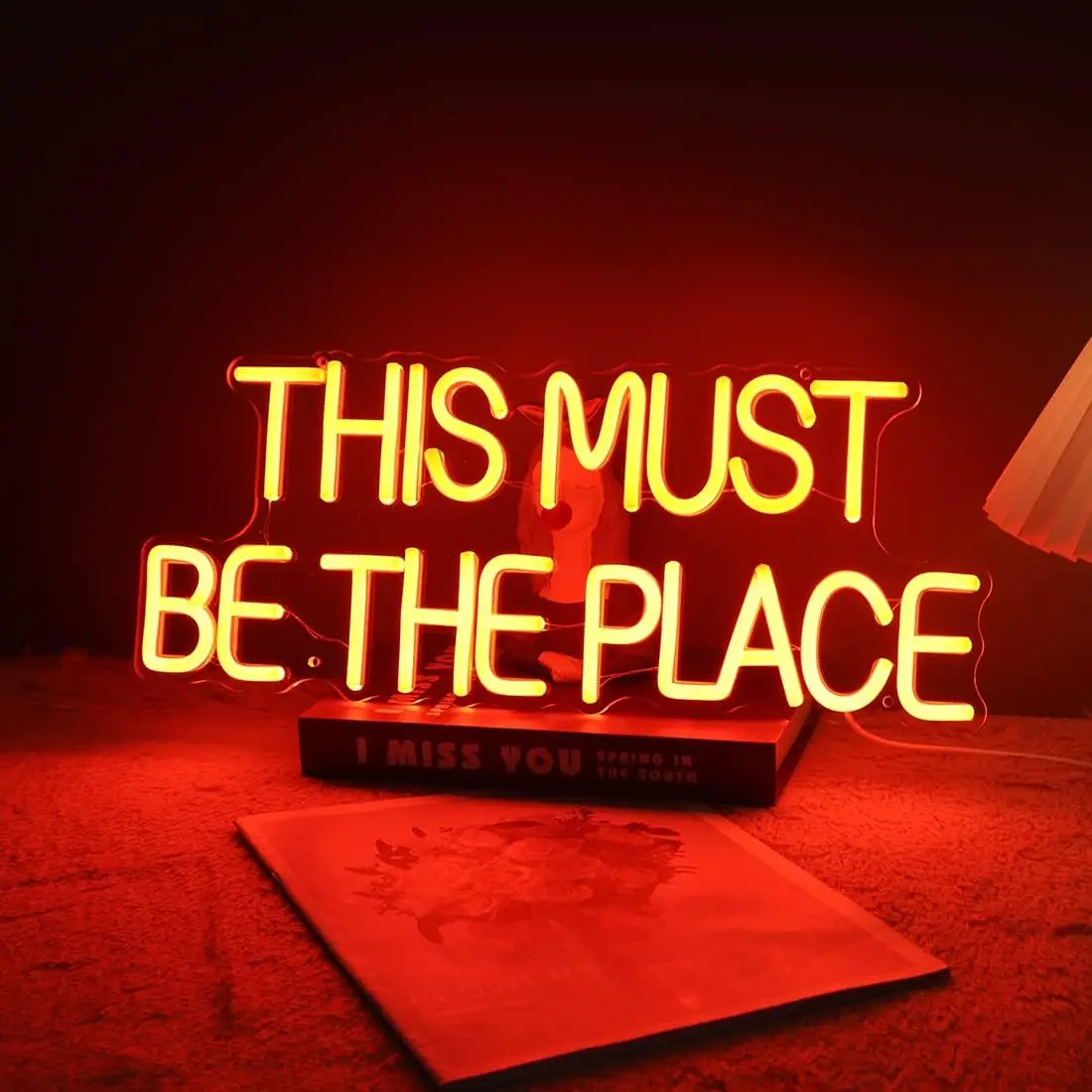 이것은 장소이어야합니다 네온 사인 LED 네온 불빛 로그인 웨딩 생일 장식 소녀 침실 벽 예술 장식 홈 오피스 크리스마스