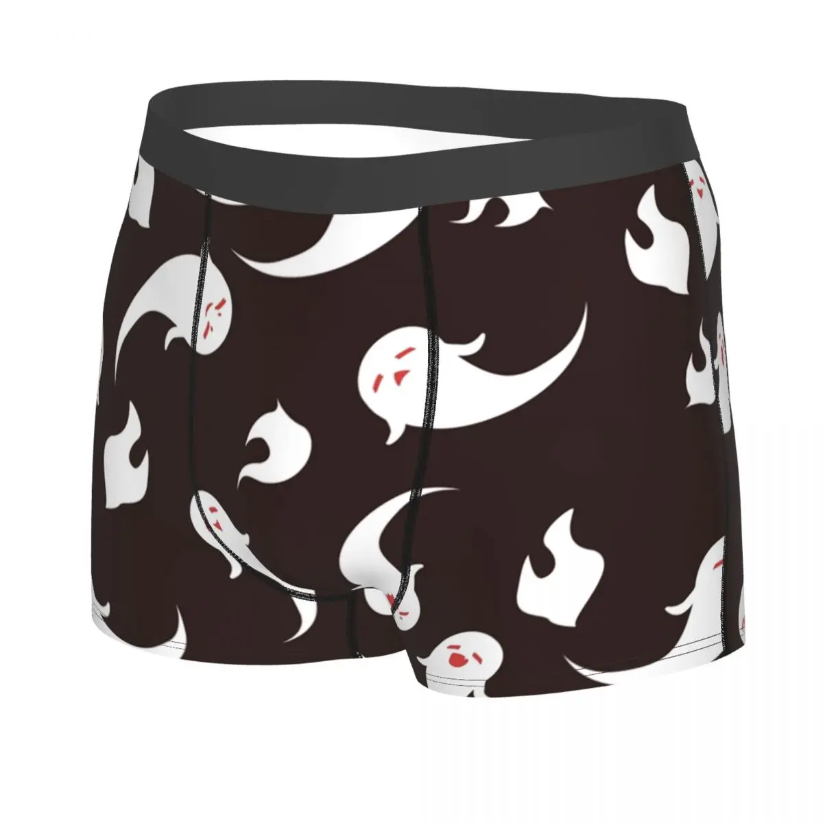 Cool Hu Tao Ghost Pattern Boxers Shorts Underpants Men's Comfortable Genshin Impact Briefs Underwear
